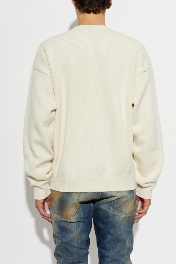 Cream Sweater with embroidered logo Dsquared2 - Vitkac Italy